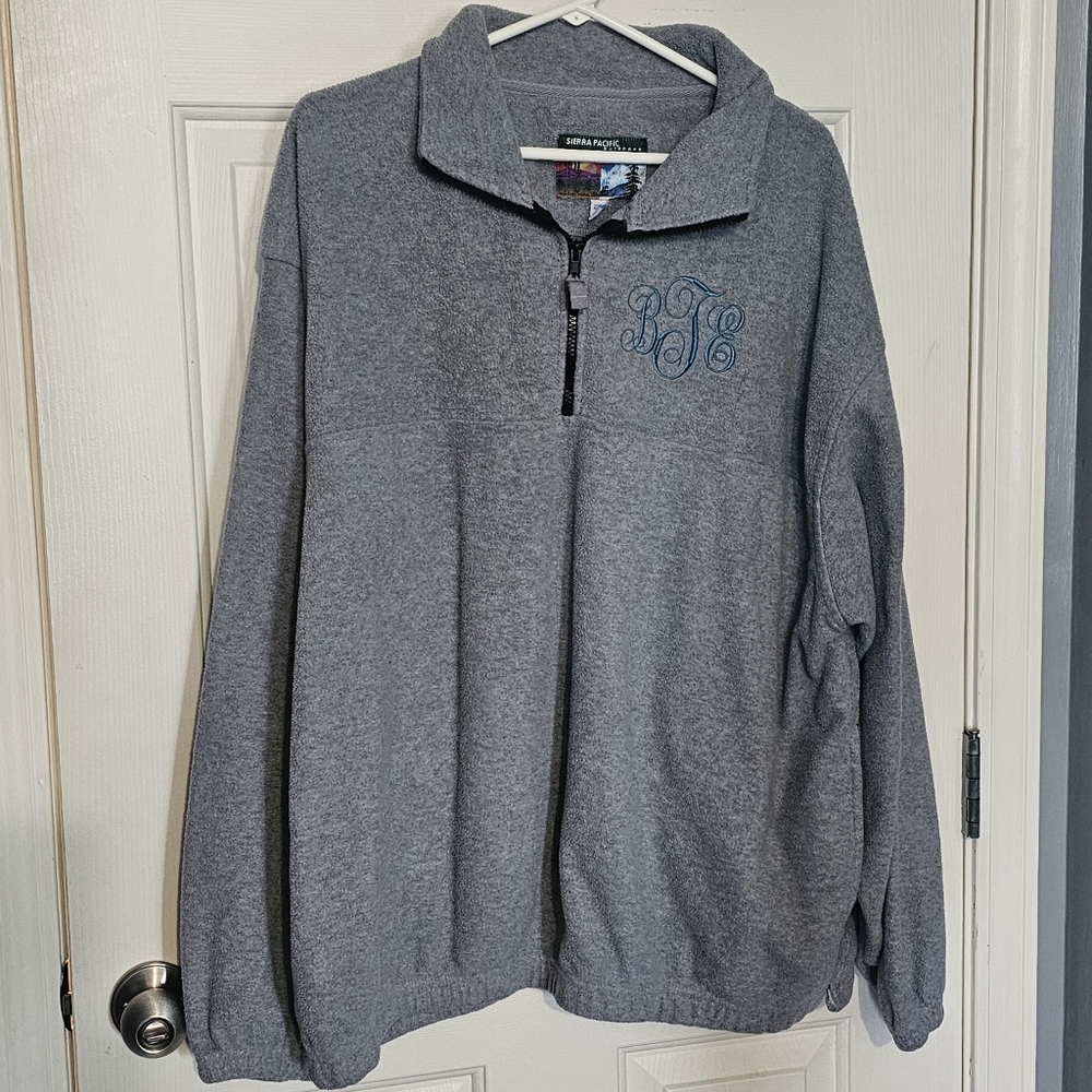 Gray Quarter-Zip Monogramed (BTE) Pullover